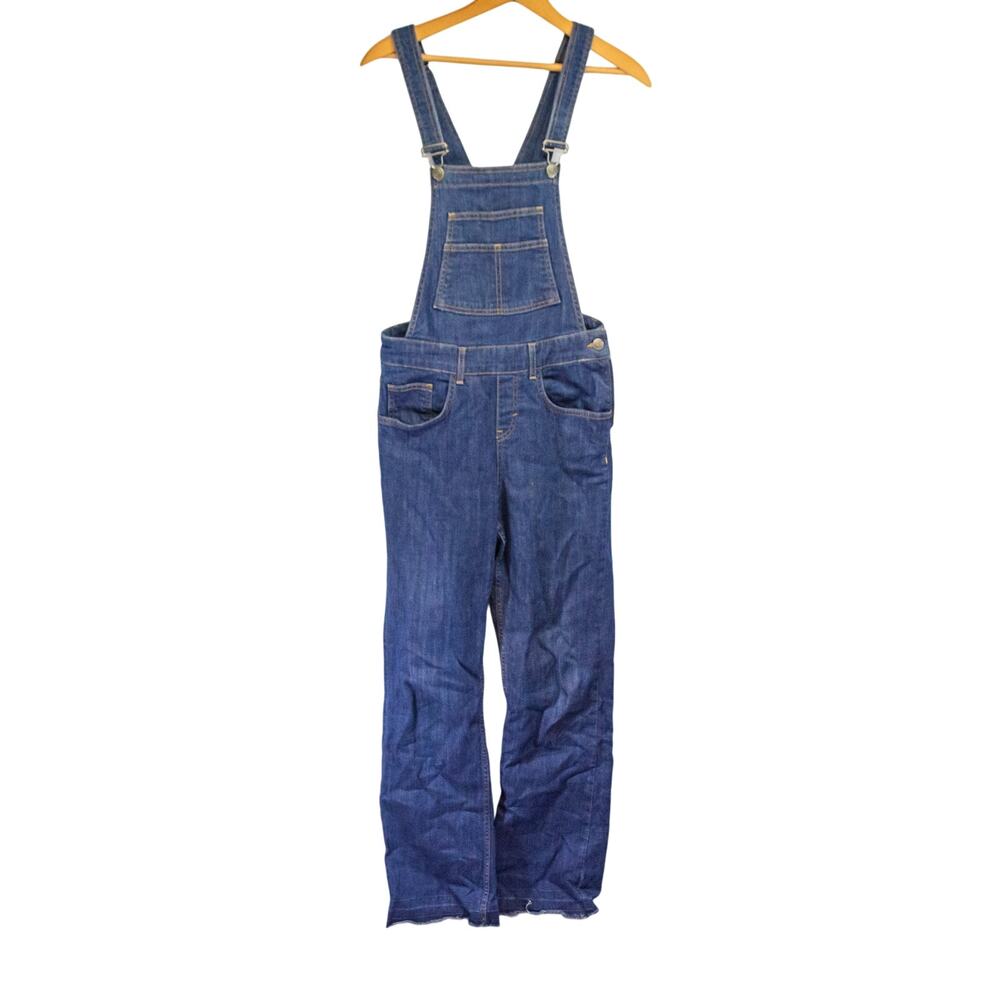 MODA TUTKUSKU X LOVE MY BODY Bib Overalls Raw Edge Hem Size 36 US Womens S